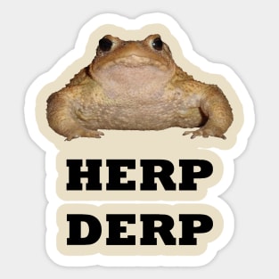 Herp Derp Cute Toad Vector Sticker